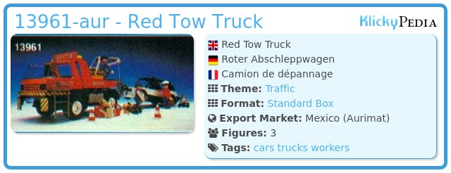 Playmobil 13961-aur - Red Tow Truck