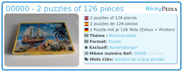 Playmobil 0000 - 2 puzzles of 126 pieces