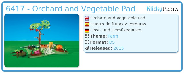 Playmobil 6417 - Orchard and Vegetable Pad