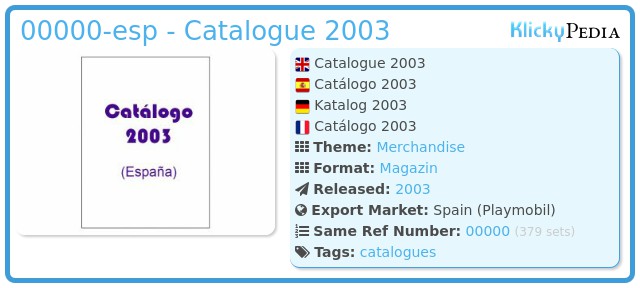 Playmobil 00000-esp - Catalogue 2003