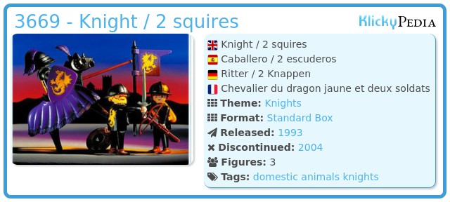 Playmobil 3669 - Knight / 2 squires