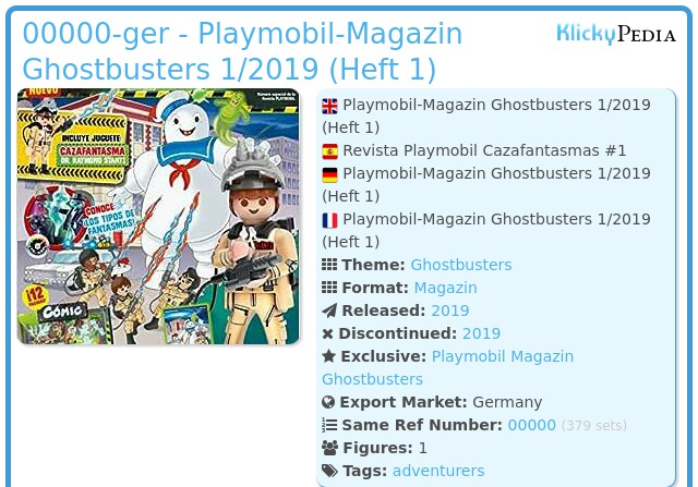 Playmobil 00000-ger - Playmobil-Magazin Ghostbusters 1/2019 (Heft 1)