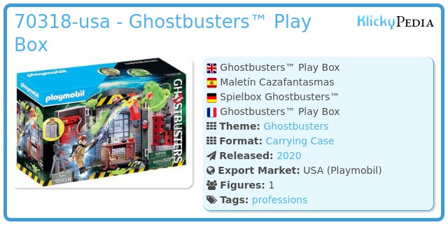 Playmobil 70318-usa - Ghostbusters™ Play Box