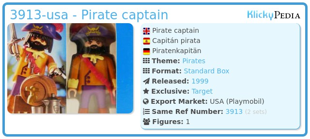 Playmobil 3913-usa - Pirate captain