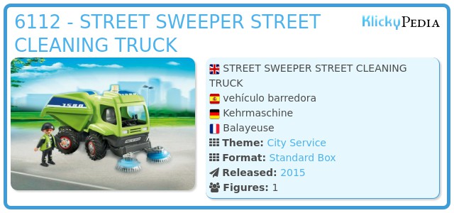 Playmobil 6112 - STREET SWEEPER STREET CLEANING TRUCK