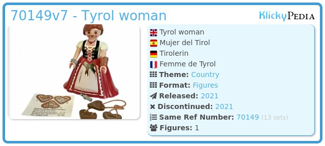 Playmobil 70149v7 - Tyrol woman