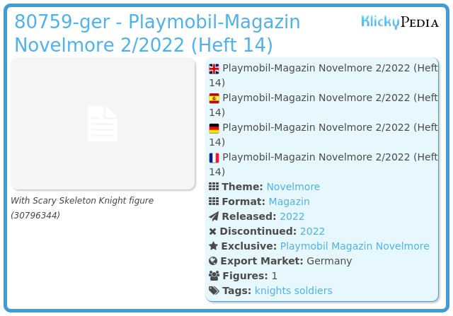 Playmobil 80759-ger - Playmobil-Magazin Novelmore 2/2022 (Heft 14)