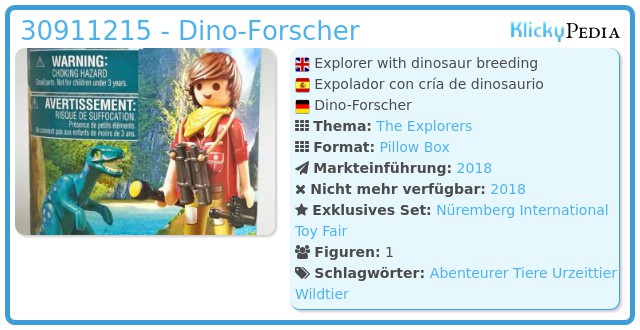 Playmobil 2018-02NUR - Explorer with dinosaur breeding