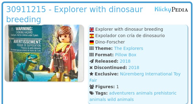 Playmobil 30911215 - Explorer with dinosaur breeding
