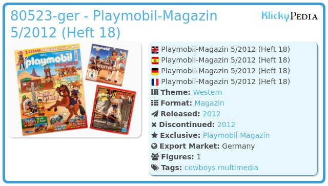 Playmobil 80523-ger - Playmobil-Magazin 5/2012 (Heft 19)