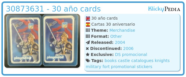 Playmobil 30873631 - 30 año cards