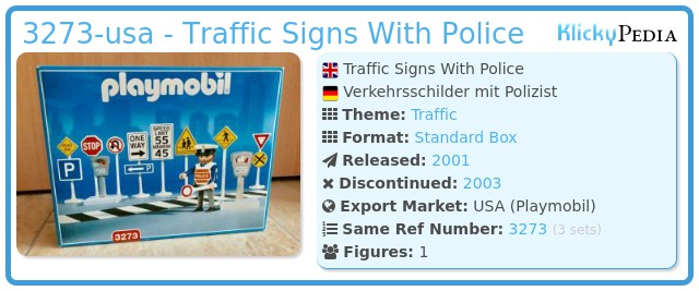 Playmobil 3273-usa - Traffic Signs With Police