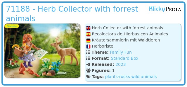 Playmobil 71188 - Herb Collector with forrest animals