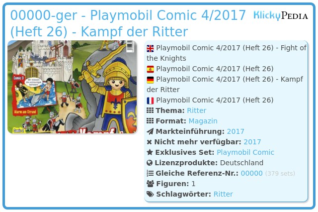Playmobil 00000-ger - Playmobil Comic 4/2017 (Heft 26) - Kampf der Ritter