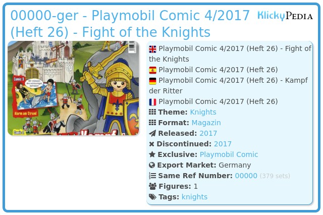 Playmobil 00000-ger - Playmobil Comic 4/2017 (Heft 26) - Fight of the Knights