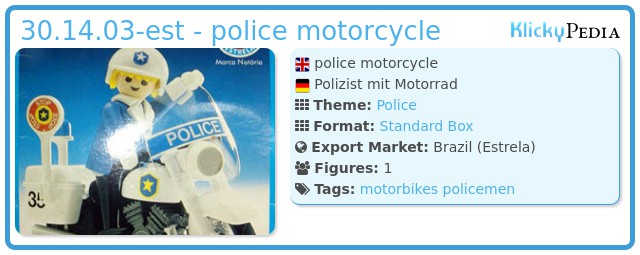 Playmobil 30.14.03-est - police motorcycle