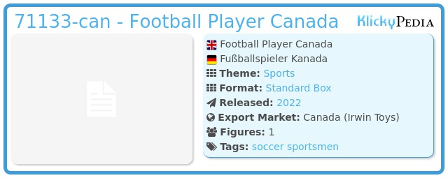 Playmobil 71133-can - Football Player Canada