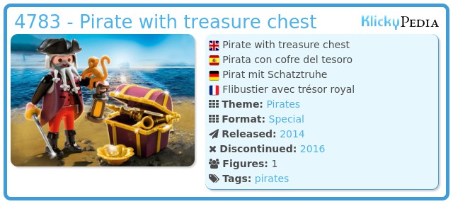 Playmobil 4783 - Pirate with treasure chest