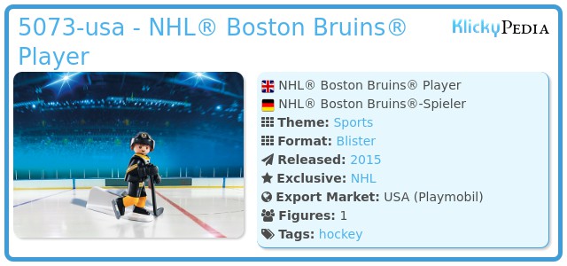 Playmobil 5073-usa - NHL® Boston Bruins® Player