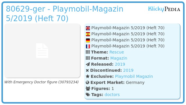 Playmobil 00000-ger - Playmobil-Magazin 5/2019 (Heft 70)
