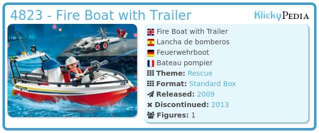 Playmobil 4823 - Fire Boat with Trailer
