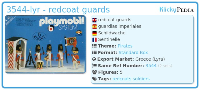 Playmobil 3544-lyr - redcoat guards