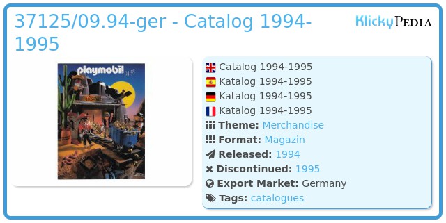 Playmobil 37125/09.94-ger - Catalog 1994-1995