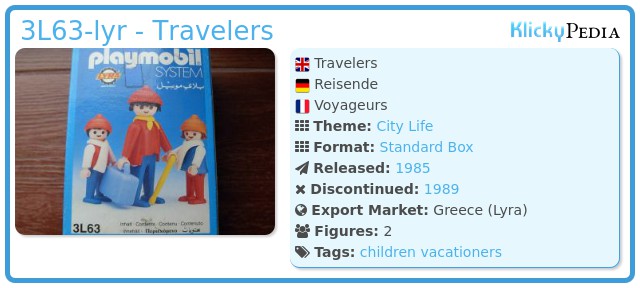 Playmobil 3L63-lyr - Travelers