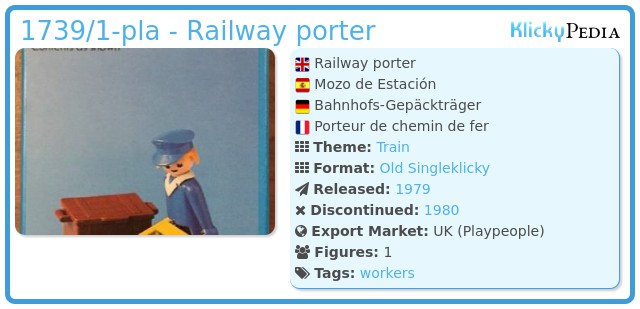 Playmobil 1739/1-pla - Railway porter
