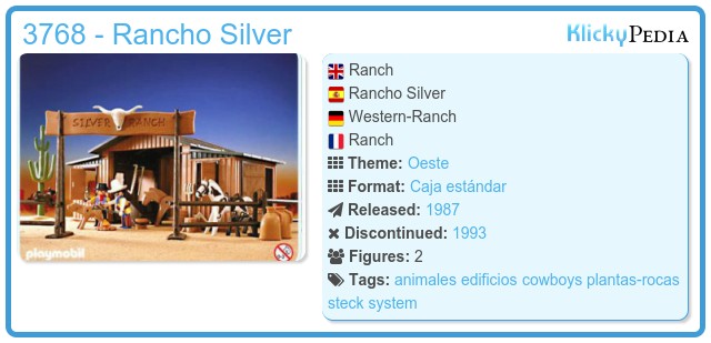 Playmobil ***Rarität*** Western-Ranch (Silver) 3768-A/1987, Extras