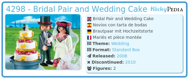 Playmobil 4298 - Bridal Pair and Wedding Cake