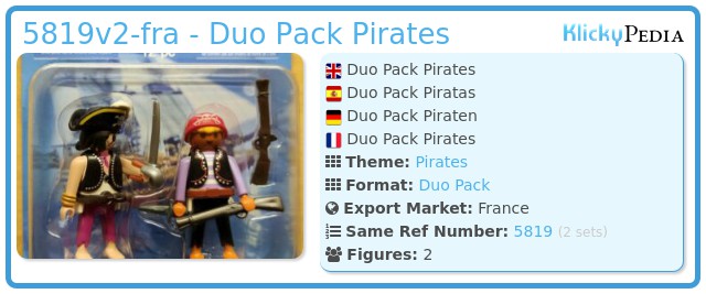 Playmobil 5819v2-fra - Duo Pack Pirates