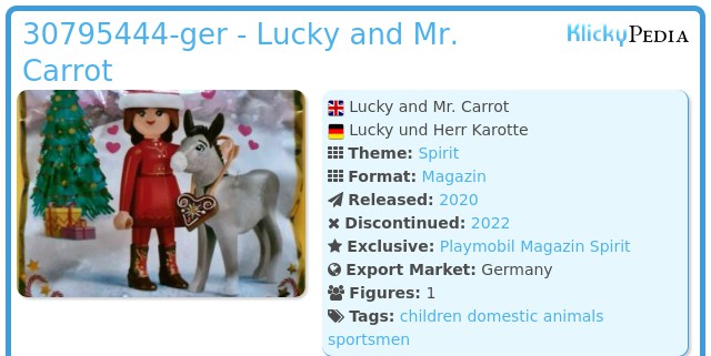 Playmobil 30795444-ger - Lucky and Mr. Carrot