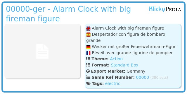 Playmobil 00000-ger - Alarm Clock with big fireman figure