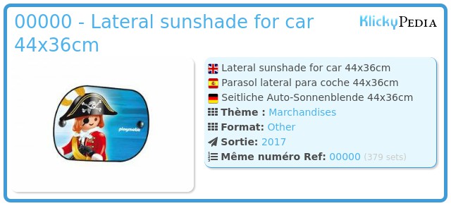 Playmobil 00000 - Lateral sunshade for car 44x36cm