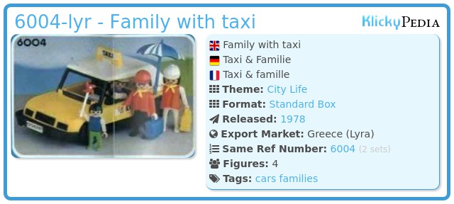 Playmobil 6004-lyr - Family with taxi