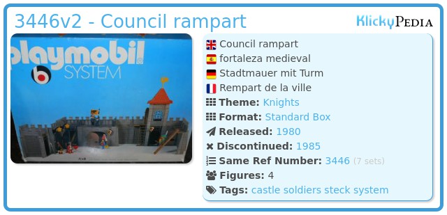 Playmobil 3446v2 - Council rampart