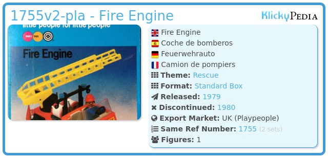 Playmobil 1755v2-pla - Fire Engine
