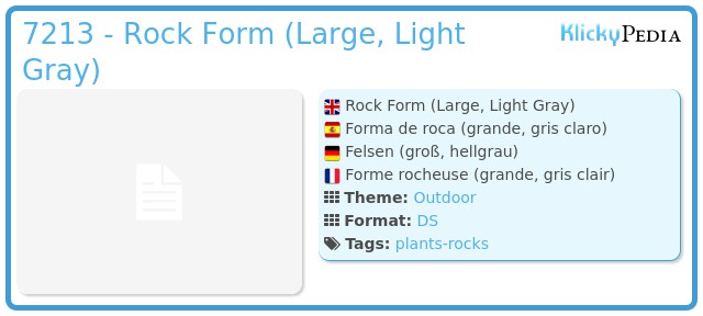Playmobil 7213 - Rock Form (Large, Light Gray)