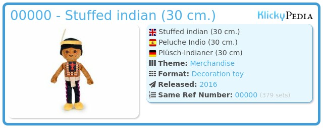 Playmobil 00000 - Stuffed indian (30 cm.)