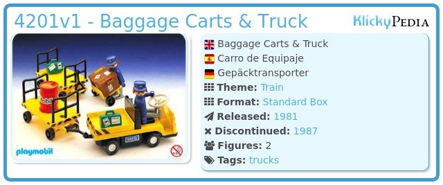 Playmobil 4201v1 - Baggage Carts & Truck