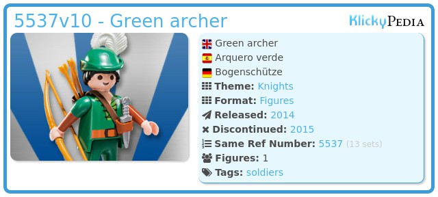 Playmobil 5537v10 - Green archer