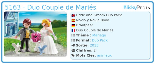 Playmobil 5163 - Duo Couple de Mariés