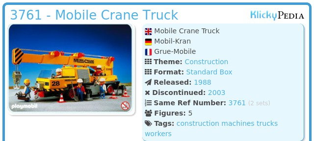 Playmobil 3761 - Mobile Crane Truck