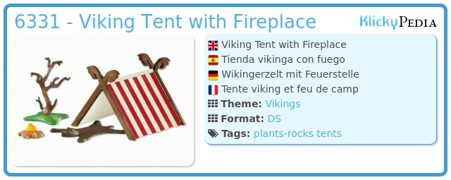 Playmobil 6331 - Viking Tent with Fireplace