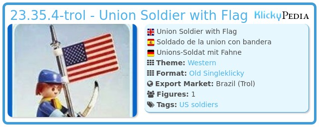 Playmobil 23.35.4-trol - Union Soldier with Flag