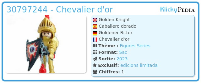 Playmobil 30797244 - Chevalier d'or