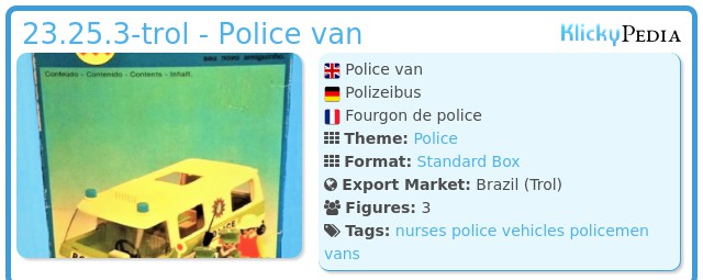 Playmobil 23.25.3-trol - Police van