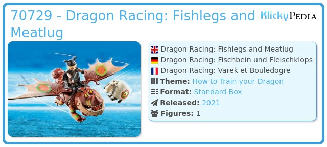 Playmobil 70729 - Dragon Racing: Fishlegs and Meatlug