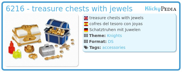 Treasure Chests with Jewels New Playmobil Add-on 6216 